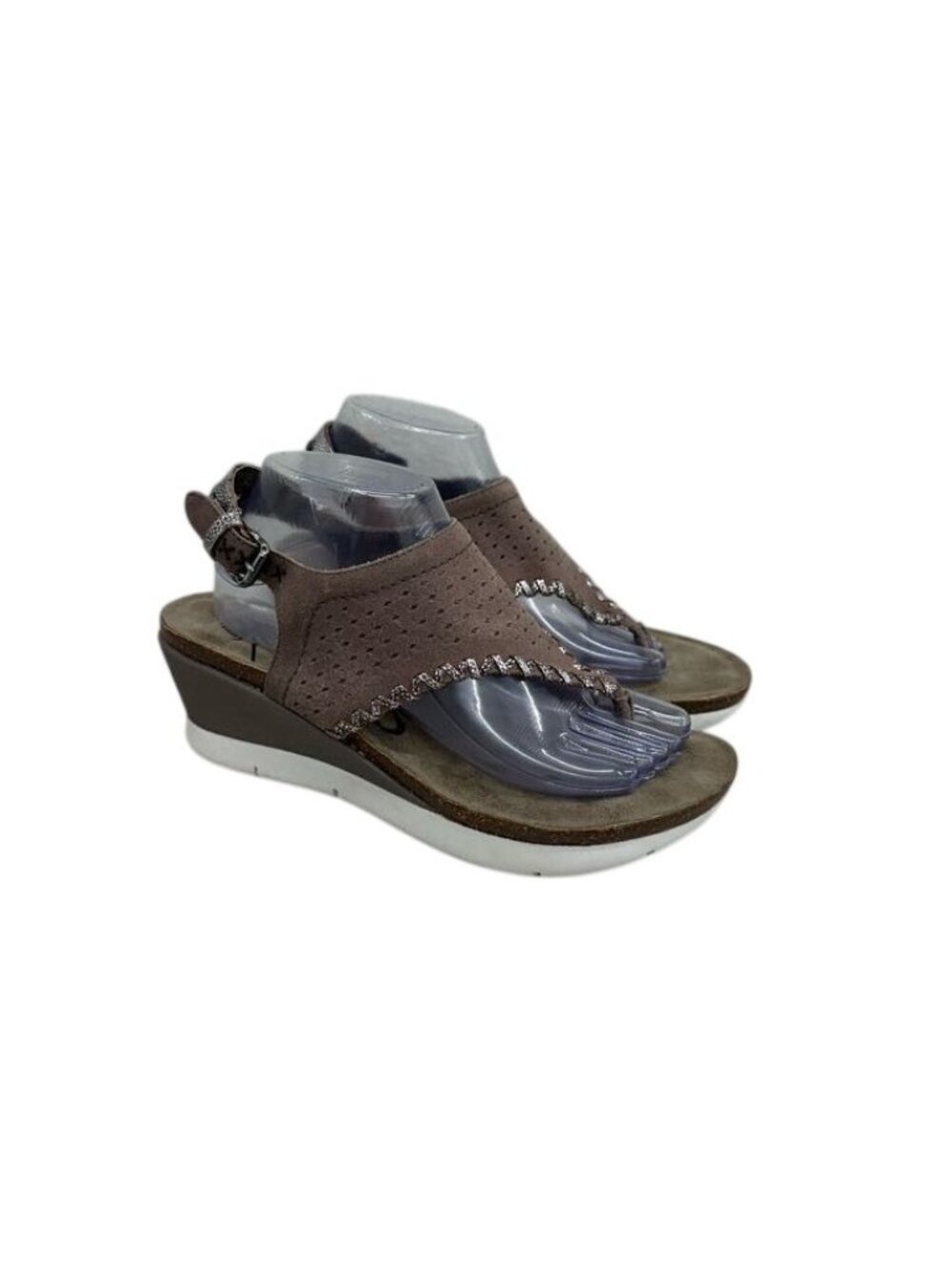 OTBT Meditate Wedge Thong Style Sandals Perforated Leather Shoes Womens Size 9.5